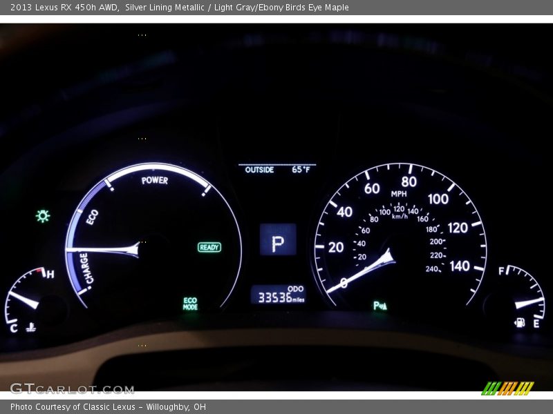 Silver Lining Metallic / Light Gray/Ebony Birds Eye Maple 2013 Lexus RX 450h AWD