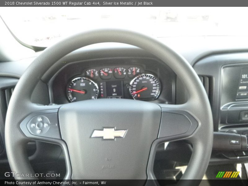 Silver Ice Metallic / Jet Black 2018 Chevrolet Silverado 1500 WT Regular Cab 4x4