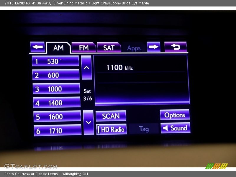 Silver Lining Metallic / Light Gray/Ebony Birds Eye Maple 2013 Lexus RX 450h AWD