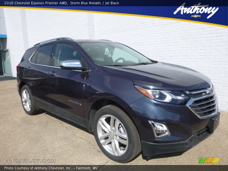 Storm Blue Metallic / Jet Black 2018 Chevrolet Equinox Premier AWD