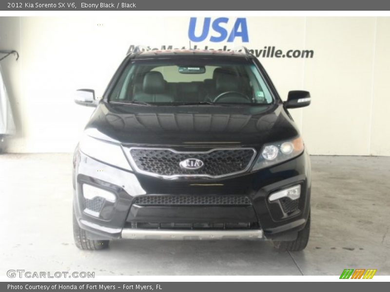 Ebony Black / Black 2012 Kia Sorento SX V6