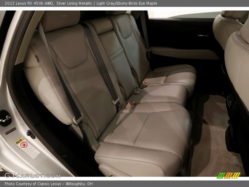 Silver Lining Metallic / Light Gray/Ebony Birds Eye Maple 2013 Lexus RX 450h AWD