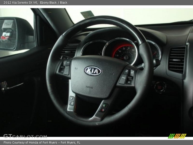 Ebony Black / Black 2012 Kia Sorento SX V6