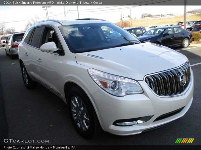 White Diamond Tricoat / Cocoa 2014 Buick Enclave Premium AWD