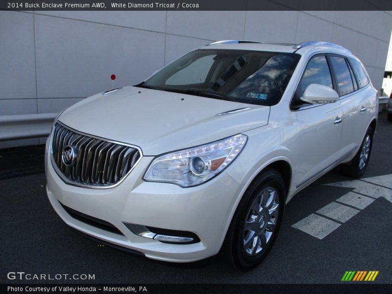 White Diamond Tricoat / Cocoa 2014 Buick Enclave Premium AWD