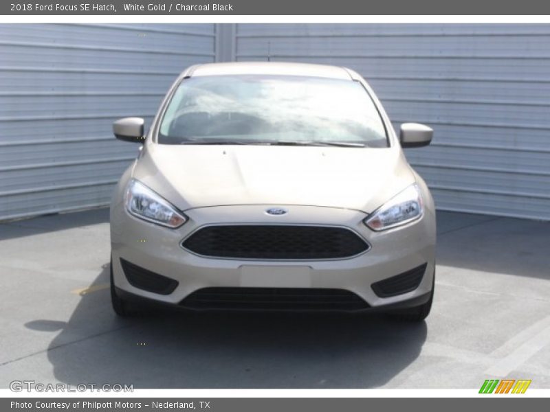 White Gold / Charcoal Black 2018 Ford Focus SE Hatch