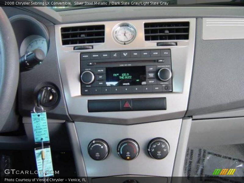 Silver Steel Metallic / Dark Slate Gray/Light Slate Gray 2008 Chrysler Sebring LX Convertible