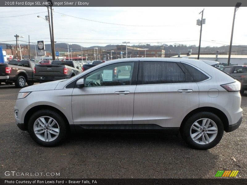 Ingot Silver / Ebony 2018 Ford Edge SEL AWD