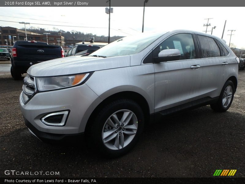 Ingot Silver / Ebony 2018 Ford Edge SEL AWD