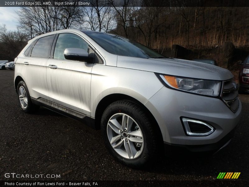 Ingot Silver / Ebony 2018 Ford Edge SEL AWD