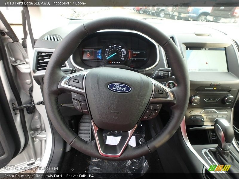 Ingot Silver / Ebony 2018 Ford Edge SEL AWD