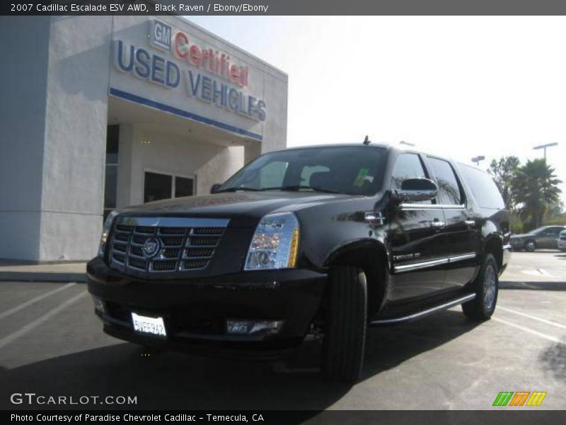 Black Raven / Ebony/Ebony 2007 Cadillac Escalade ESV AWD