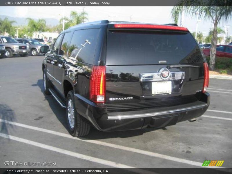Black Raven / Ebony/Ebony 2007 Cadillac Escalade ESV AWD
