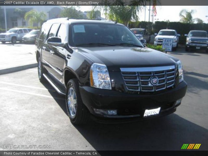 Black Raven / Ebony/Ebony 2007 Cadillac Escalade ESV AWD