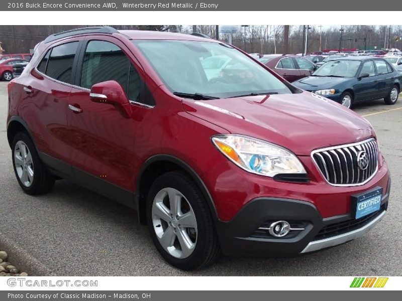 Winterberry Red Metallic / Ebony 2016 Buick Encore Convenience AWD
