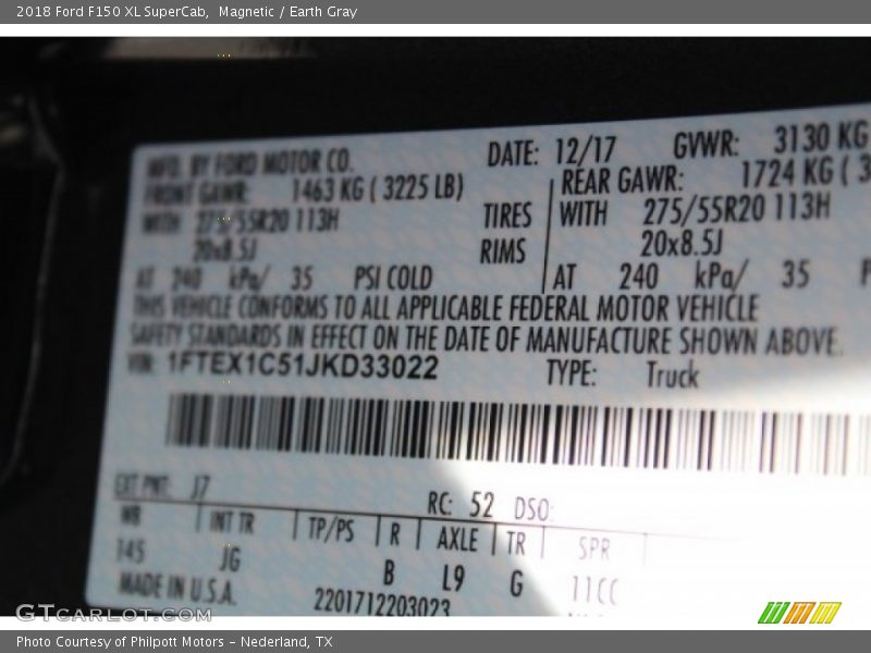 Magnetic / Earth Gray 2018 Ford F150 XL SuperCab