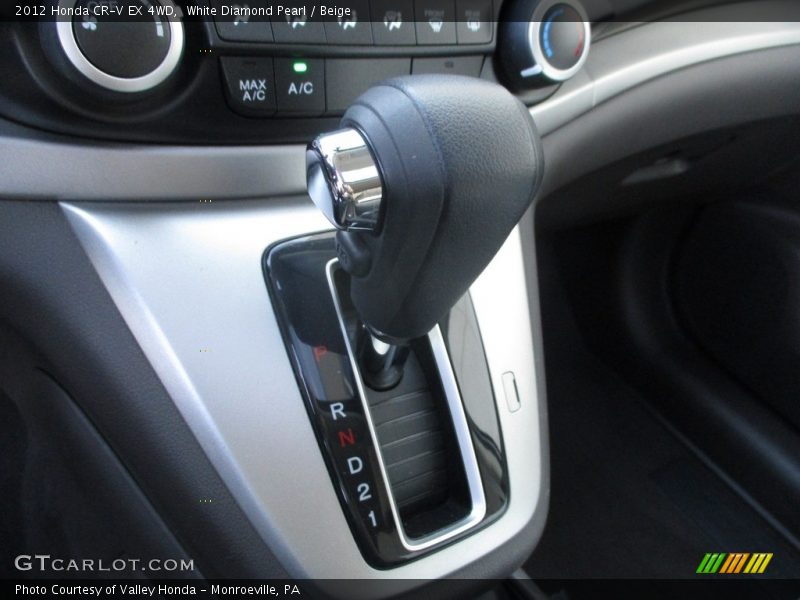 White Diamond Pearl / Beige 2012 Honda CR-V EX 4WD