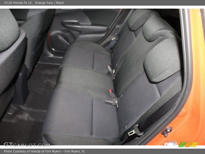 Orange Fury / Black 2018 Honda Fit LX