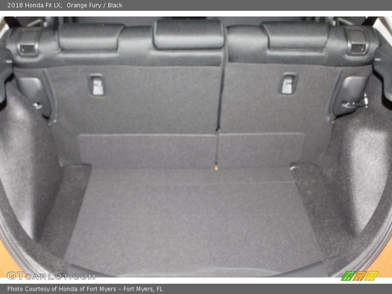 Orange Fury / Black 2018 Honda Fit LX