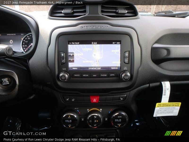 Hypergreen / Black 2017 Jeep Renegade Trailhawk 4x4