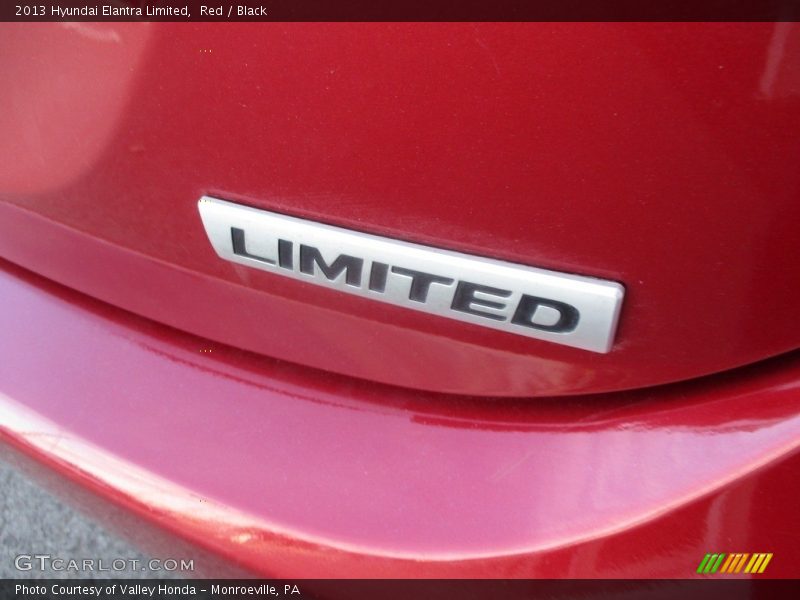 Red / Black 2013 Hyundai Elantra Limited
