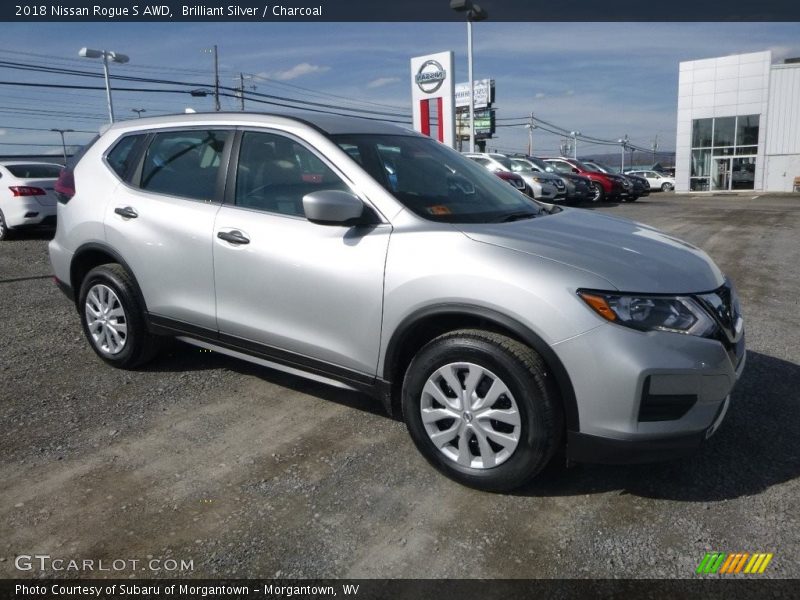 Brilliant Silver / Charcoal 2018 Nissan Rogue S AWD