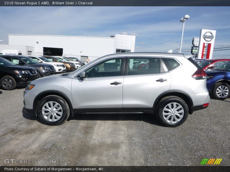 Brilliant Silver / Charcoal 2018 Nissan Rogue S AWD