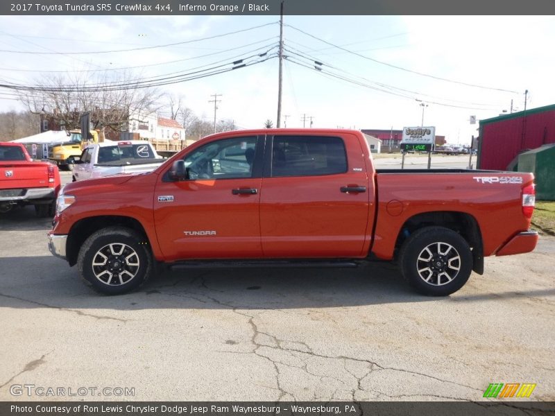 Inferno Orange / Black 2017 Toyota Tundra SR5 CrewMax 4x4