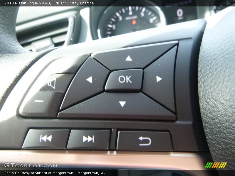 Brilliant Silver / Charcoal 2018 Nissan Rogue S AWD