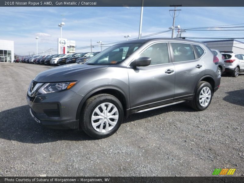 Gun Metallic / Charcoal 2018 Nissan Rogue S AWD