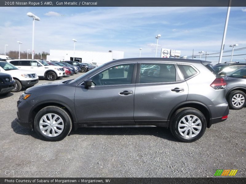 Gun Metallic / Charcoal 2018 Nissan Rogue S AWD