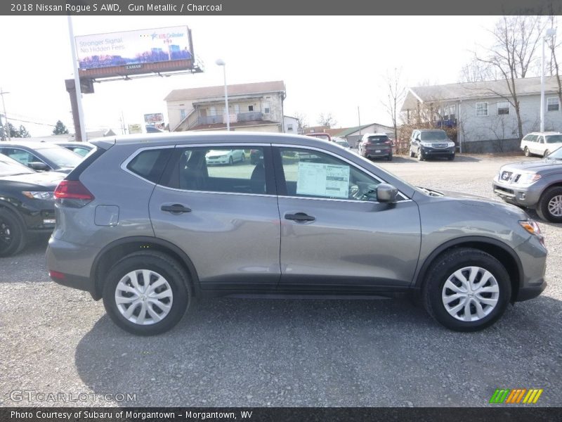 Gun Metallic / Charcoal 2018 Nissan Rogue S AWD