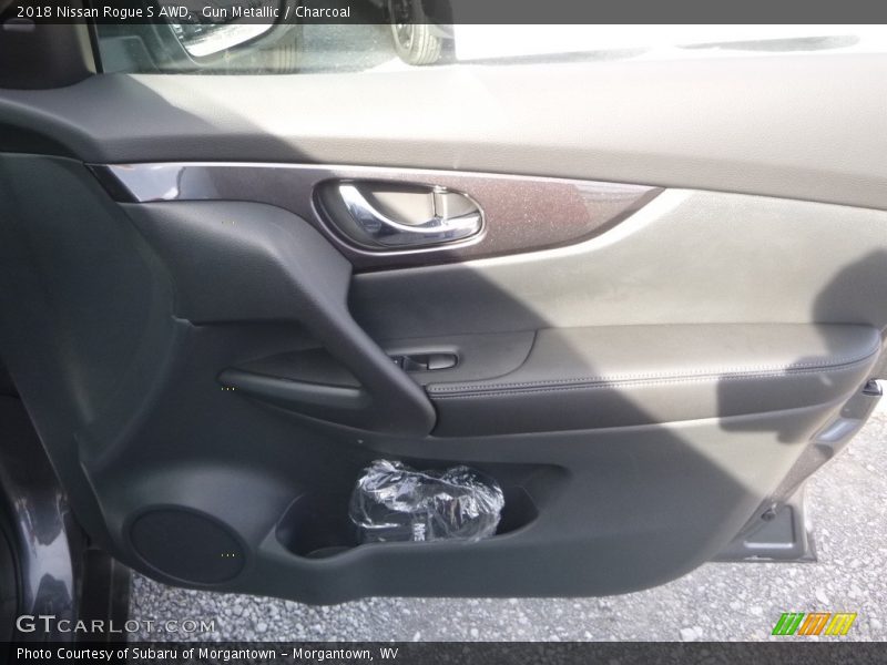Gun Metallic / Charcoal 2018 Nissan Rogue S AWD
