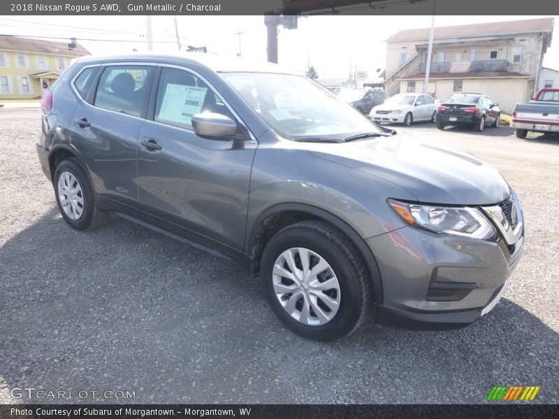 Gun Metallic / Charcoal 2018 Nissan Rogue S AWD