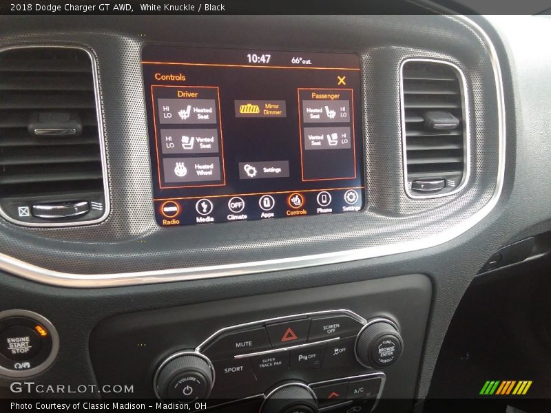 White Knuckle / Black 2018 Dodge Charger GT AWD