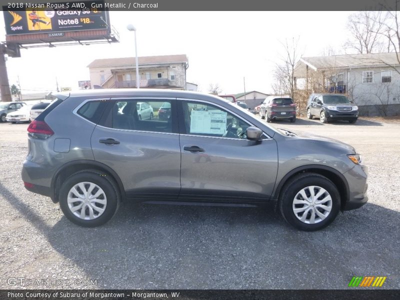 Gun Metallic / Charcoal 2018 Nissan Rogue S AWD