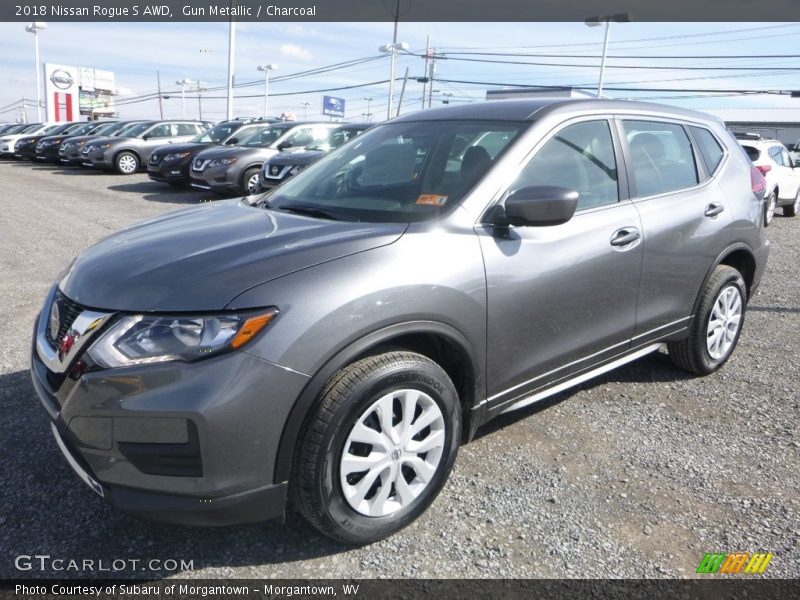 Gun Metallic / Charcoal 2018 Nissan Rogue S AWD