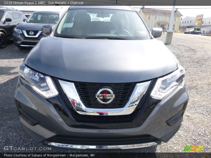 Gun Metallic / Charcoal 2018 Nissan Rogue S AWD