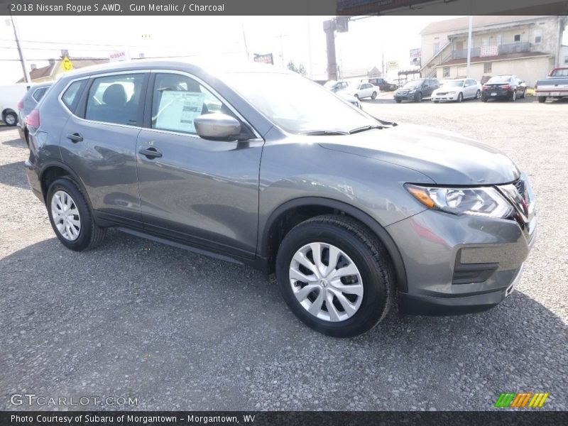 Gun Metallic / Charcoal 2018 Nissan Rogue S AWD
