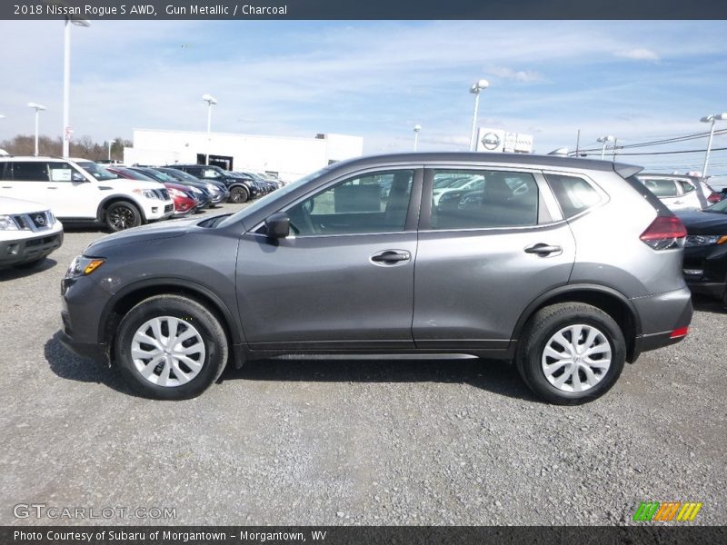 Gun Metallic / Charcoal 2018 Nissan Rogue S AWD