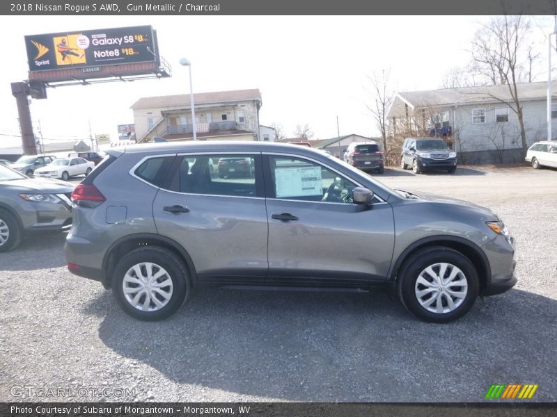 Gun Metallic / Charcoal 2018 Nissan Rogue S AWD
