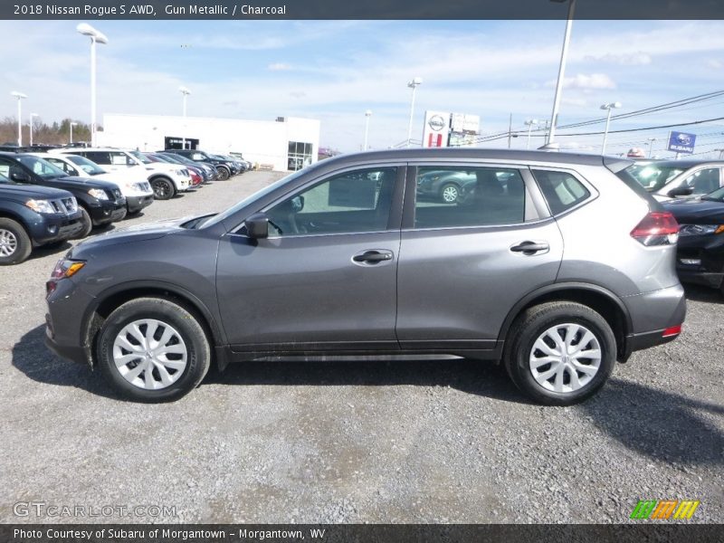 Gun Metallic / Charcoal 2018 Nissan Rogue S AWD