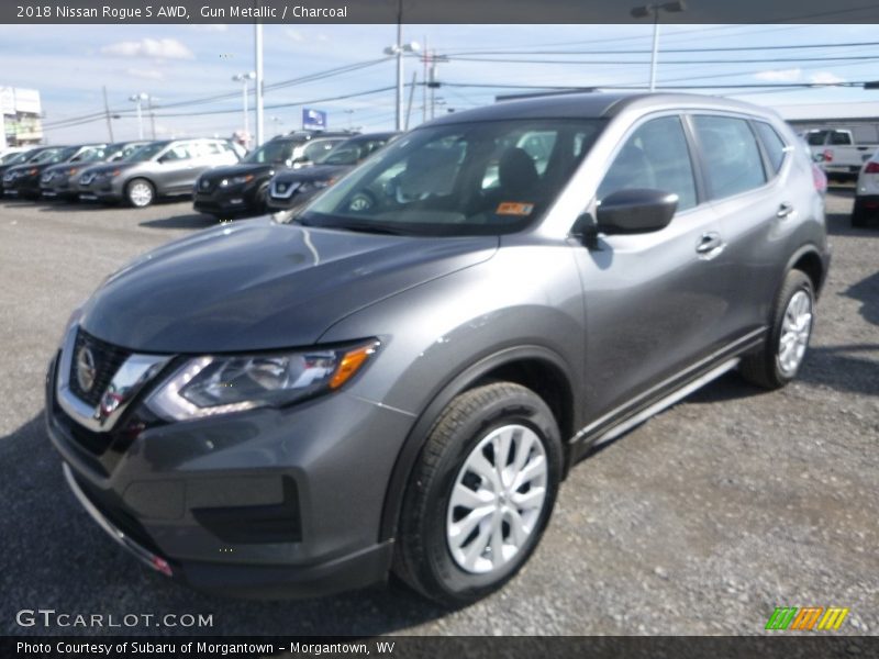 Gun Metallic / Charcoal 2018 Nissan Rogue S AWD