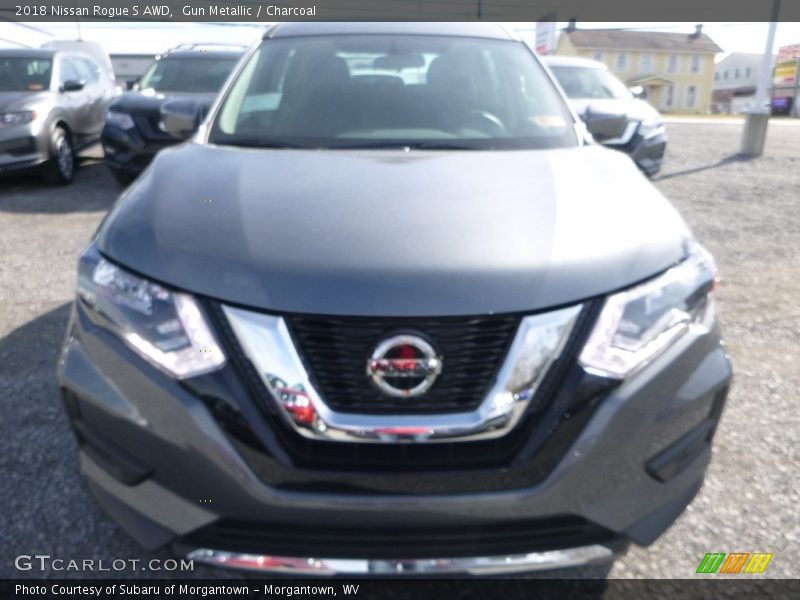 Gun Metallic / Charcoal 2018 Nissan Rogue S AWD