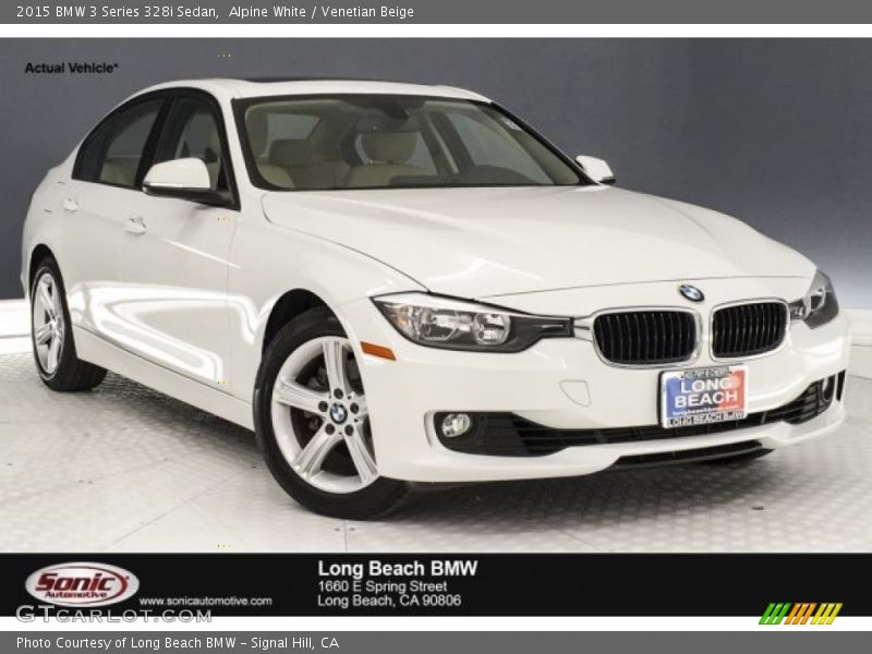 Alpine White / Venetian Beige 2015 BMW 3 Series 328i Sedan