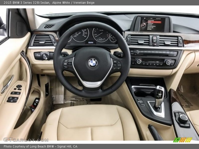 Alpine White / Venetian Beige 2015 BMW 3 Series 328i Sedan