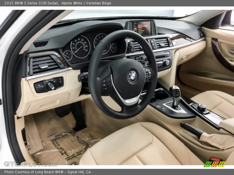 Alpine White / Venetian Beige 2015 BMW 3 Series 328i Sedan