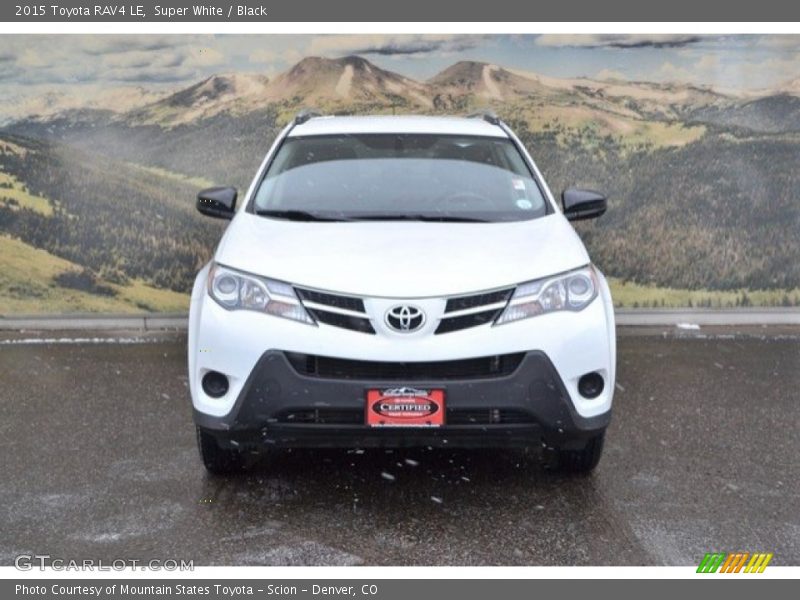 Super White / Black 2015 Toyota RAV4 LE