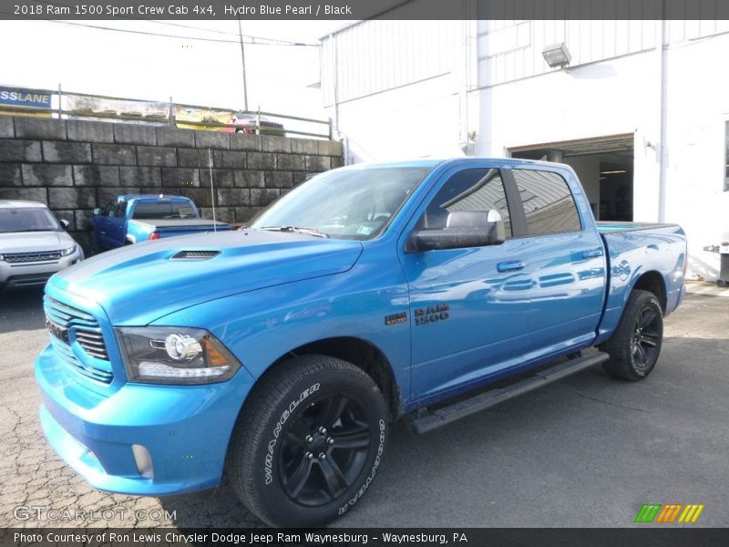 Hydro Blue Pearl / Black 2018 Ram 1500 Sport Crew Cab 4x4