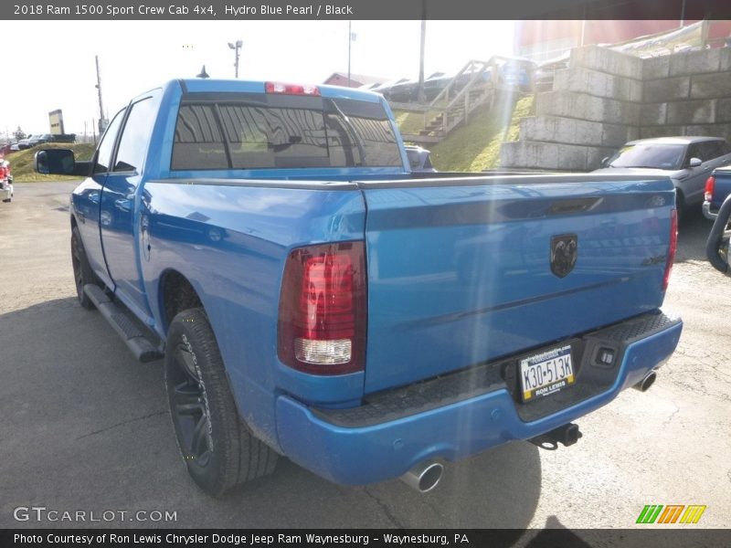 Hydro Blue Pearl / Black 2018 Ram 1500 Sport Crew Cab 4x4